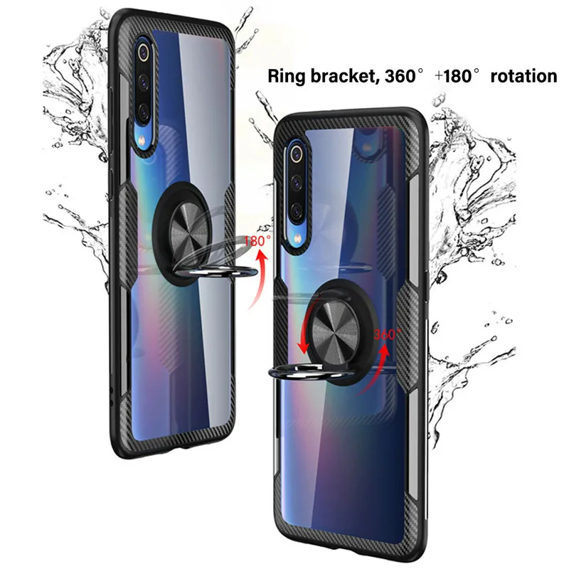 Закаленное стекло с кольцом магнитный держатель чехол для Samsung Galaxy A50 A50S A30S A70 A40 A30