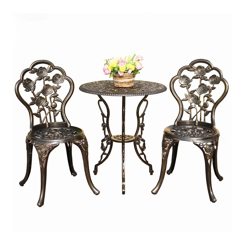 S Three-piece Outdoor Garden Garden Iron Coffee Chair And Table