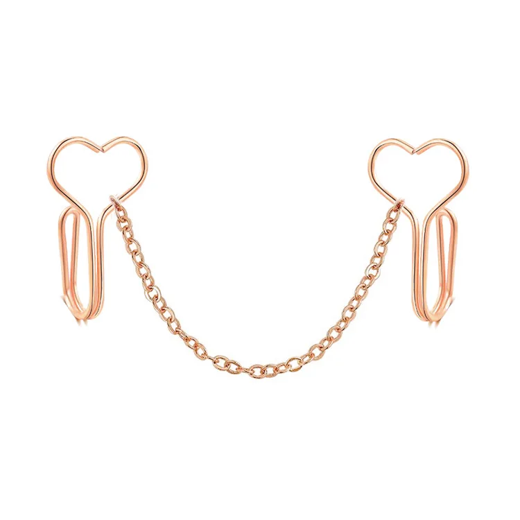 1 шт. поддельный пирсинг в виде сердца из нержавеющей стали | Украшения и