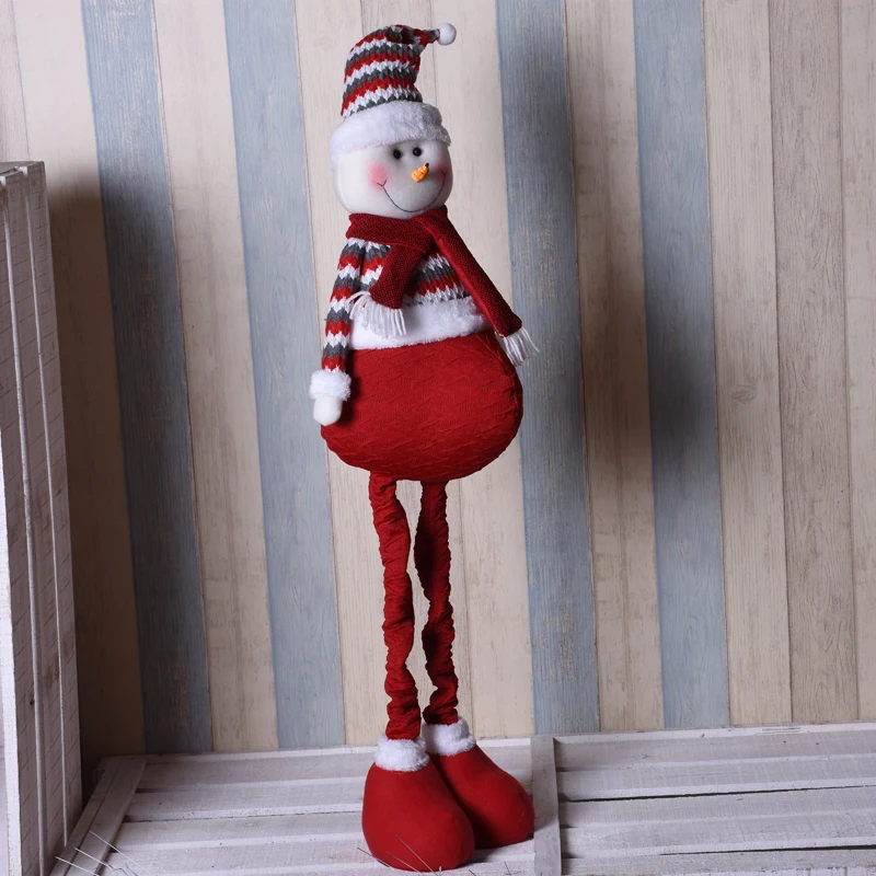 110 см выдвижной Санта-Клаус снеговик лося куклы Merry Christmas Новогодние рождественские украшения для подарков для дома