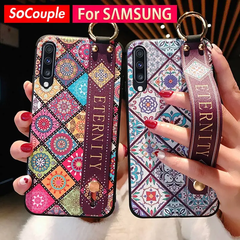 SoCouple чехол для samsung Galaxy A50 A70 A30 A20 A10 S8 S9 S10 Plus, Note 8, 9, 10, плюс A40 A60 S10e ремешок держатель телефона чехол