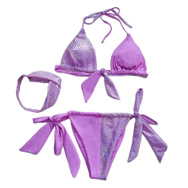 Женский сексуальный комплект бикини из 2 предметов с повязкой на голову