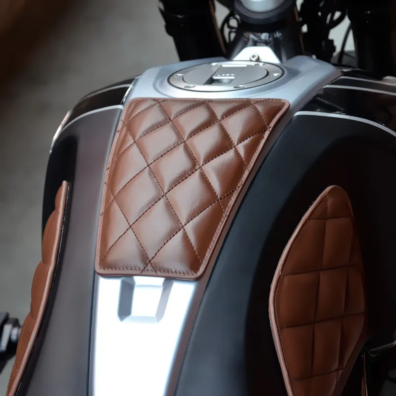 

motocross fuel tanks traction pad classic moto anti slip Sticker motorbike side knee protector retro rubber motorcycle sticker