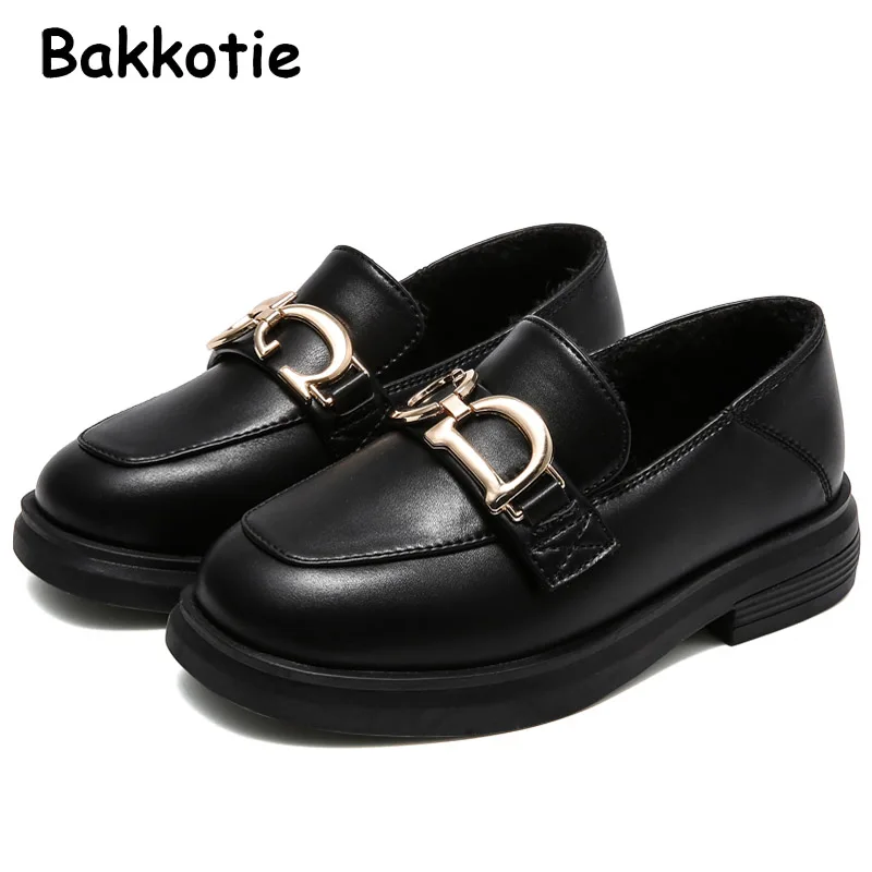 Bakkotie коллекция 2019 года Детские Зимние брендовые теплые Лоферы для маленьких