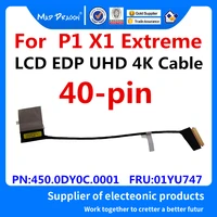 new p1 edp uhd 4k cable for lenovo thinkpad p1 x1 extreme lvds led lcd cable screen video cable line fru 01yu747 450 0dy0c 0001