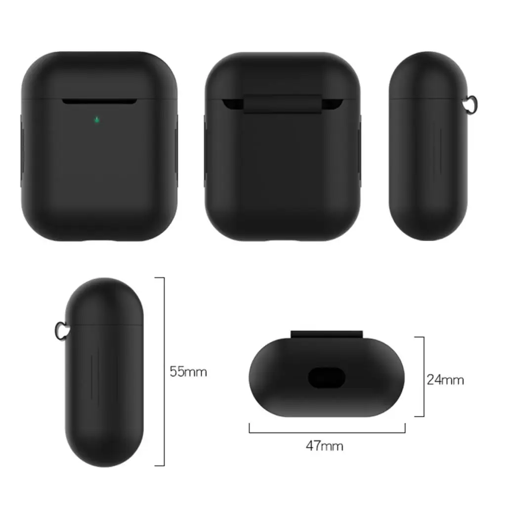 Для AirPods ТПУ силиконовый Bluetooth беспроводной чехол для наушников Защитный чехол Аксессуары для Apple Airpods зарядная коробка