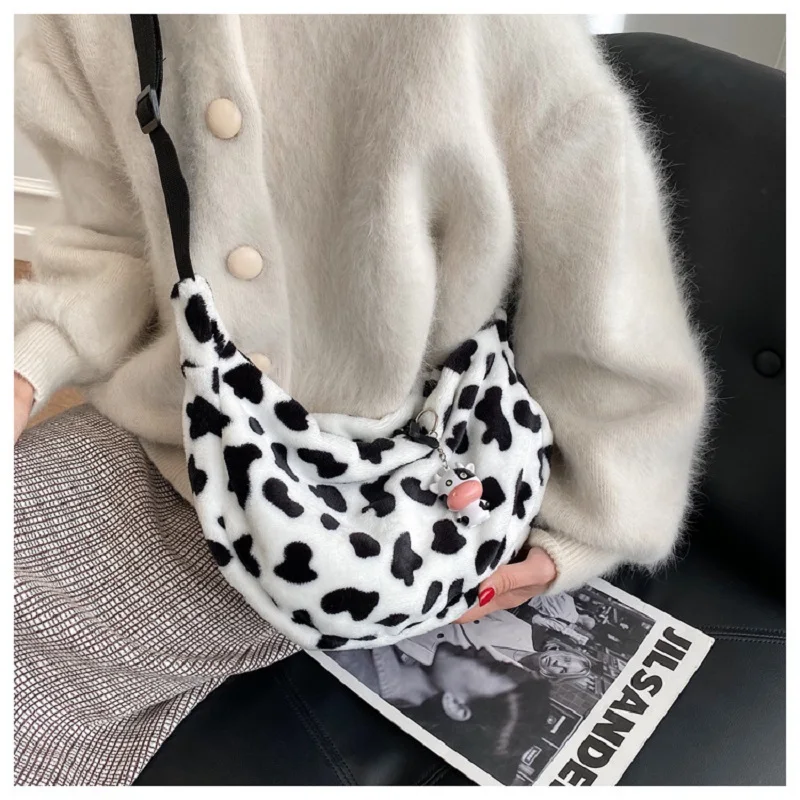 

2021 New Cow Pattern Women Tote Handbags Casual Large Capacity Ladies Shoulder Bag Simple Fashion Female Messenger Bags For Girl