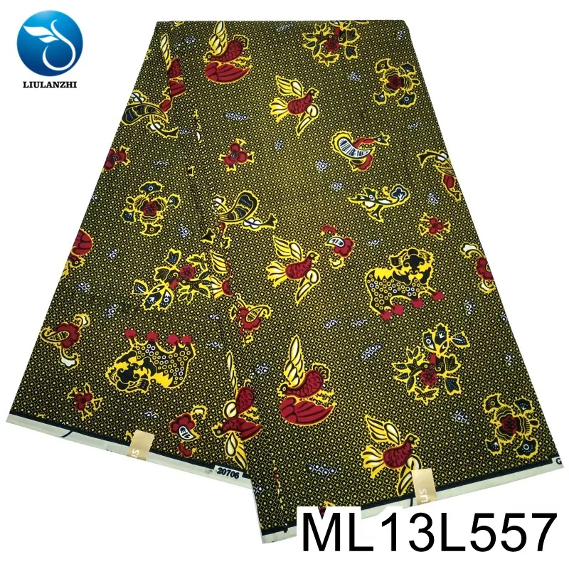 

LIULANZHI wax african ankara prints 6 yards sewing wax fabric for cloth polyester ankara wax ML13L552-66