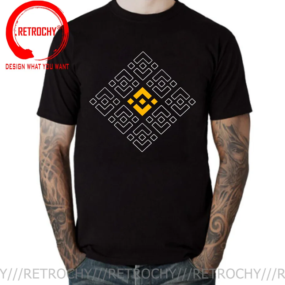 Binance монет (мини) Футболка рубашка криптовалюта футболка крутой Биткоин ЦП