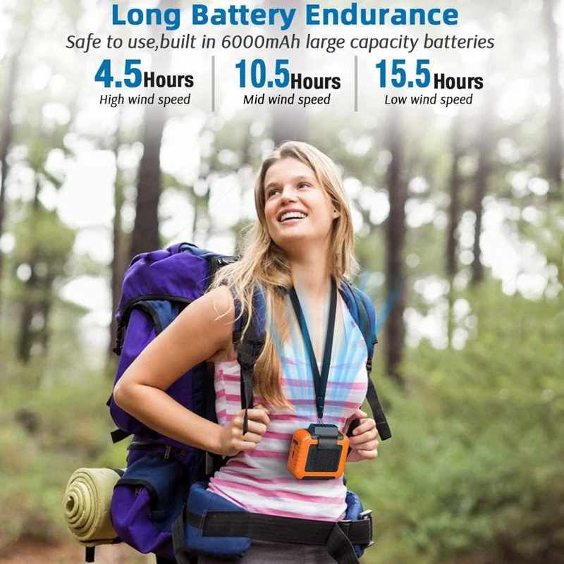 

Portable Mini Waist Clip Fan 3 Speeds USB Rechargeable Hands-Free Belt Fan for Hiking Camping Fishing Working Cycling