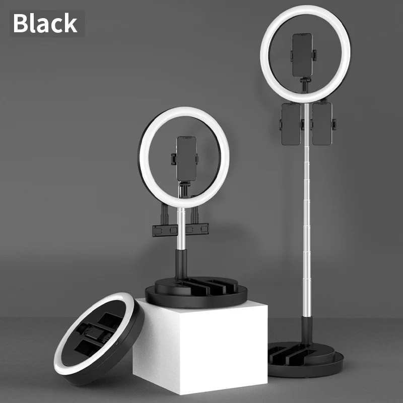 

Selfie Ring Light With 3 Cell Phone Holders and 20