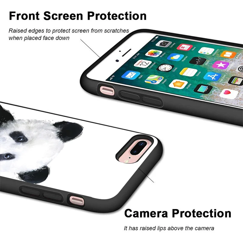 Чехол для телефона с пандой оленем совой енотом iPhone XR 11 Pro XS Max X 5 5S 7 8 6 S Plus задняя