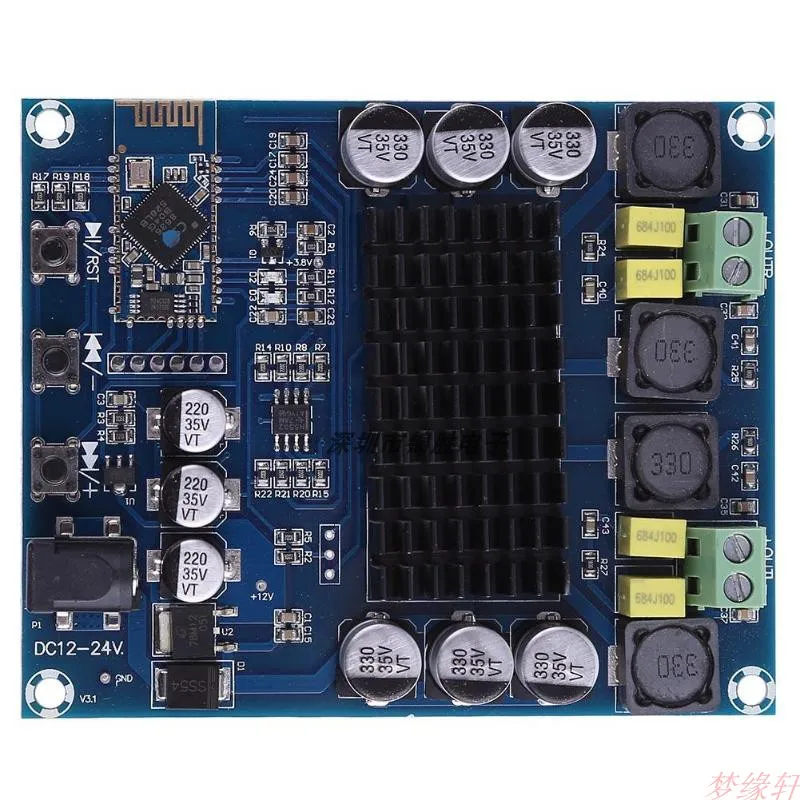 

XH-M548 Bluetooth dual channel 120W digital power amplifier board TPA3116D2 Bluetooth digital audio amplifier board