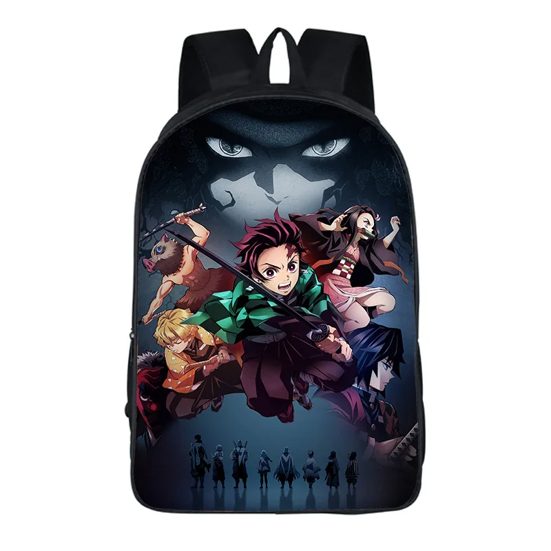 

Рюкзак для косплея Demon Slayer Kimetsu no Yaiba, школьная сумка через плечо с мультипликационным принтом, Подарочный рюкзак для ноутбука