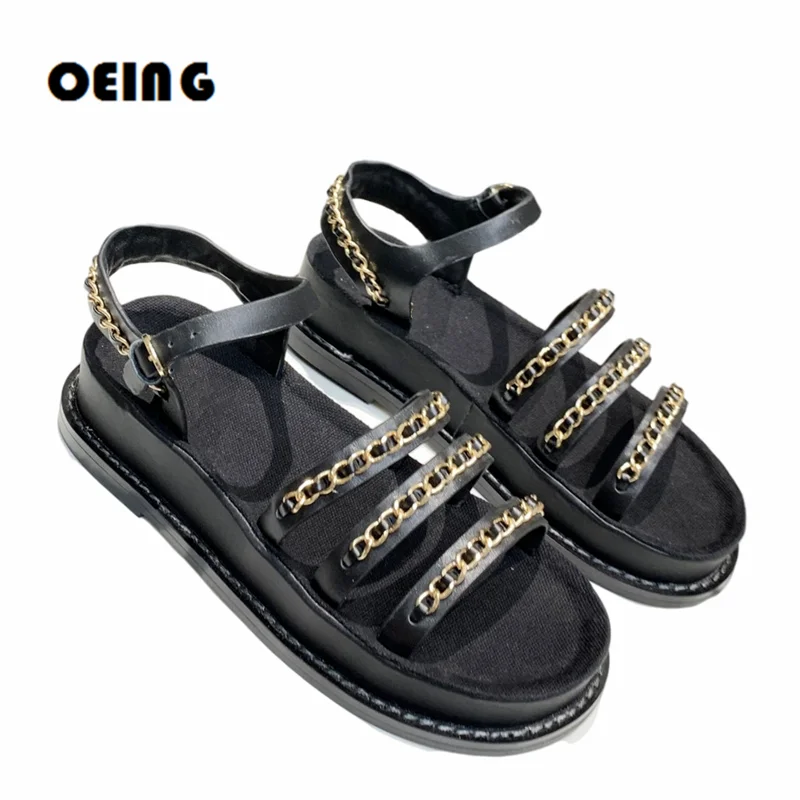 

Women Summer Gladiator Sandals Open Toe Buckle Soft Flat Platform Sandals Female Breathable Comfort Walking Sandals Big Size 42