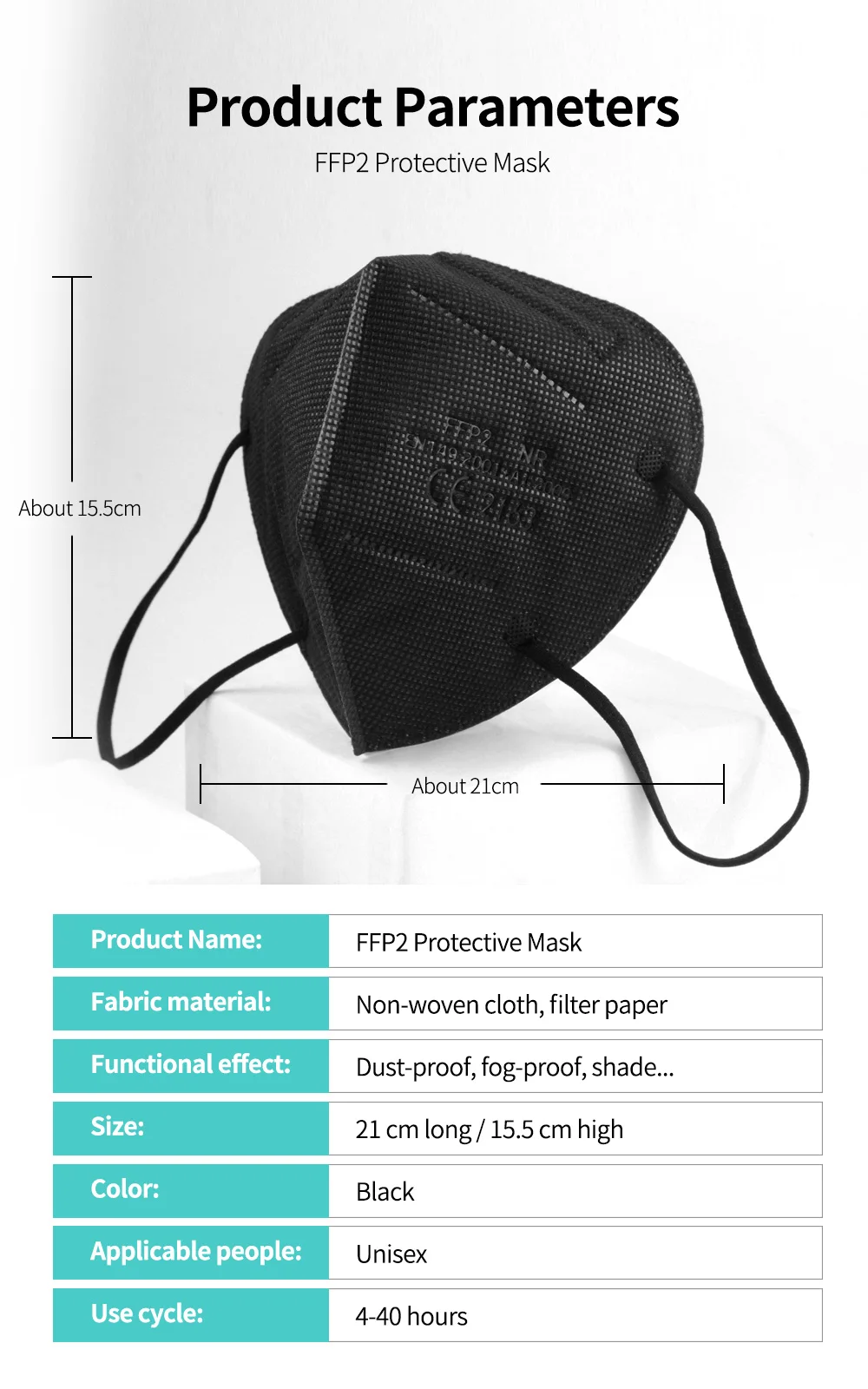 

ffp2 certified masks fpp2 mascarilla espaa black ffp2 masks color reusable adult thicken European standard fpp2 approved mask