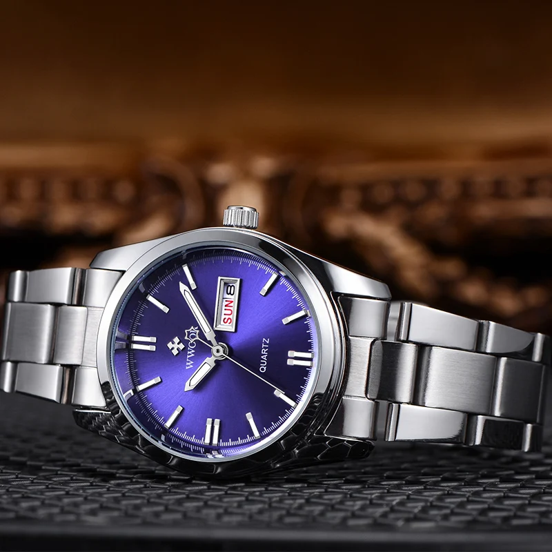 Женские часы 2020 WWOOR женские Роскошные Синие элегантные модные водонепроницаемые