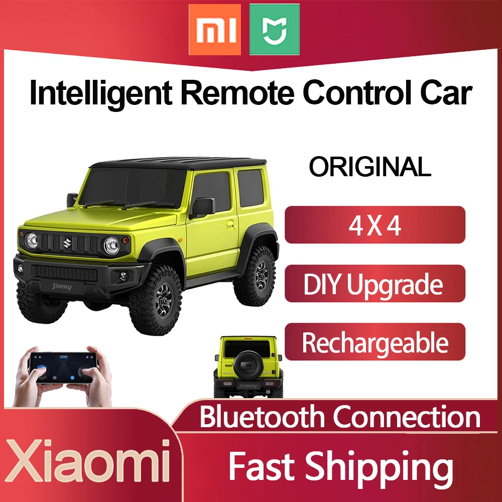 

Умный автомобиль Xiaomi 4x4, высокоскоростной внедорожник с дистанционным управлением через приложение и Bluetooth, электрическая гоночная игрушка...