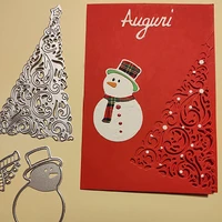new christmas tree snowman metal cutting die scrapbook for photo album paper diy gift card decoration embossed die mould