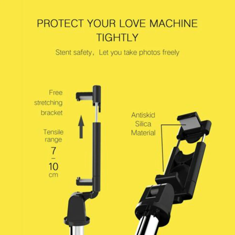 

Wireless Telescopic Selfie Stick Phone Holder Tripod Suitable for Smartphone Extendable Handheld Monopod Foldable Mini Tripod