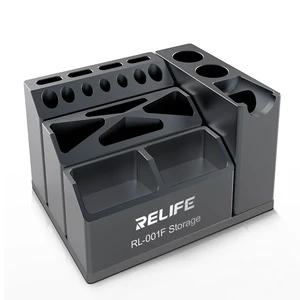 relife rl 001f storage box mobile phone repair tool parts tweezers screwdriver screw parts organizer aluminum alloy storage rack free global shipping