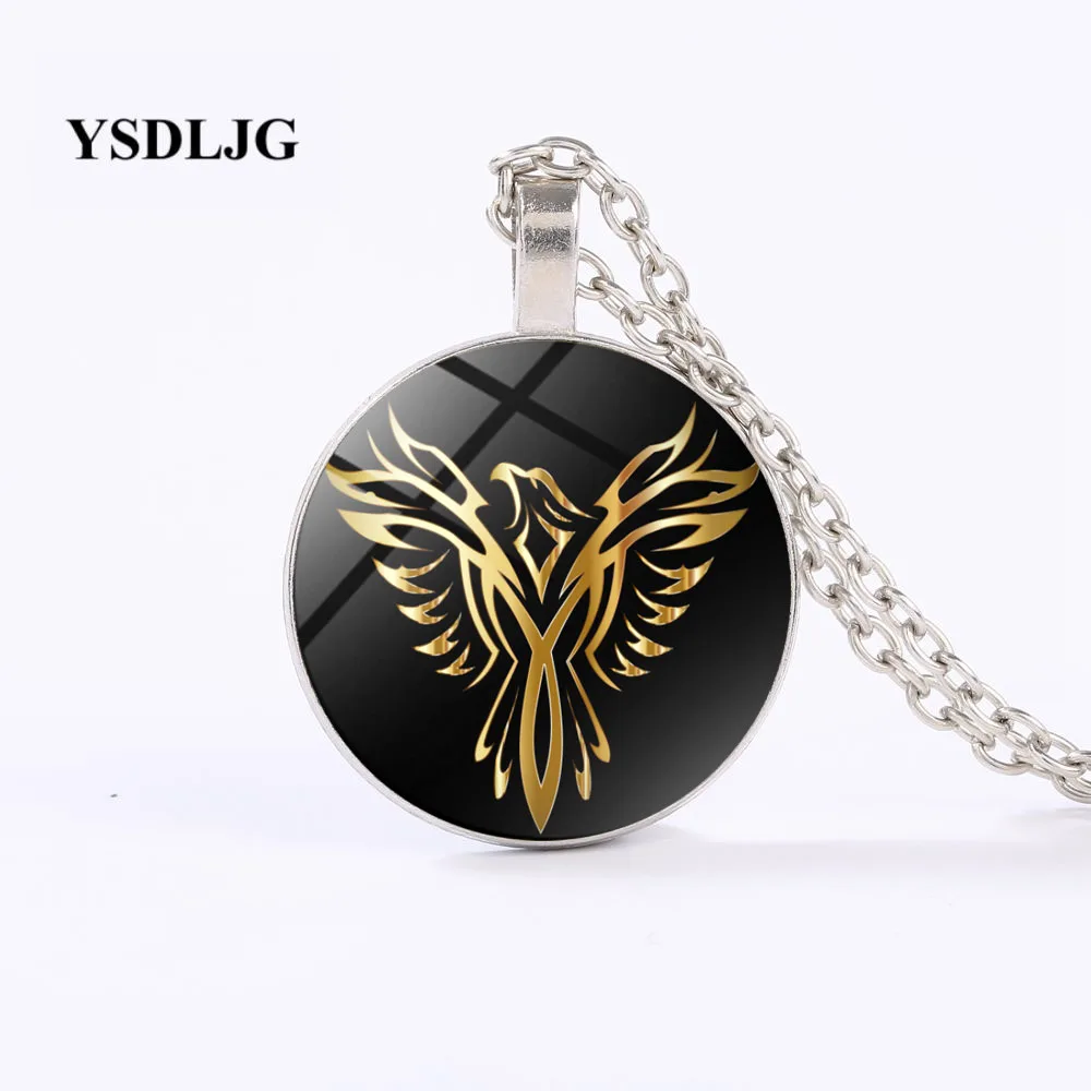 GDRGYB оккультное ожерелье символ Феникса мифологическое создание миф о спасении