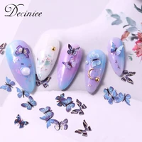 1 box butterfly nail stickers tips nail art stickers decals water transfer decals for women nail art design sticker manicure