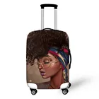 KOKOCAT Чехлы для чемоданов черные художественные африканские Девушки аксессуары для путешествий женские чехлы для багажа 18-30 дюймов защитные