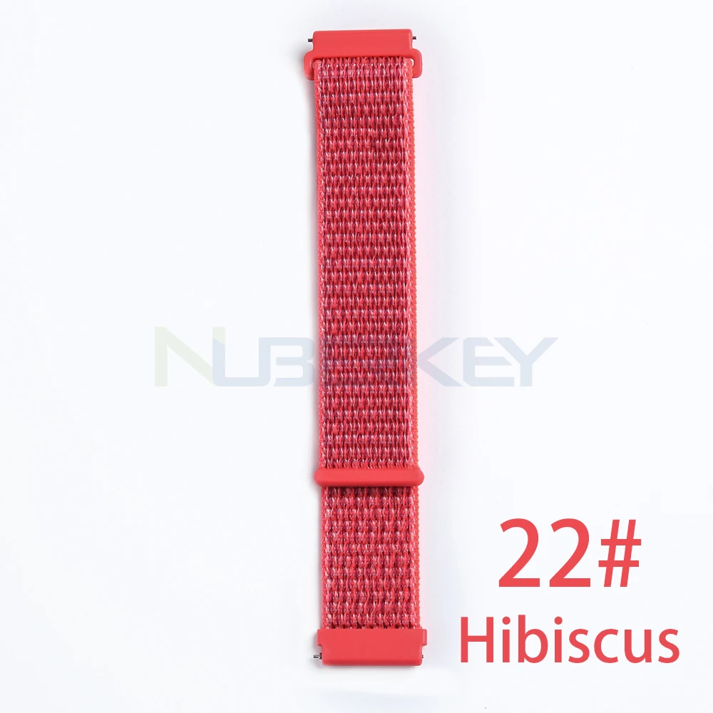 22 Высококачественный спортивный ремешок для Huami Amazfit ремешок Bip нейлоновый дышащий наручный ремешок Xiaomi Amazfit Bip ремешок для часов 20 мм браслет - Цвет: 22