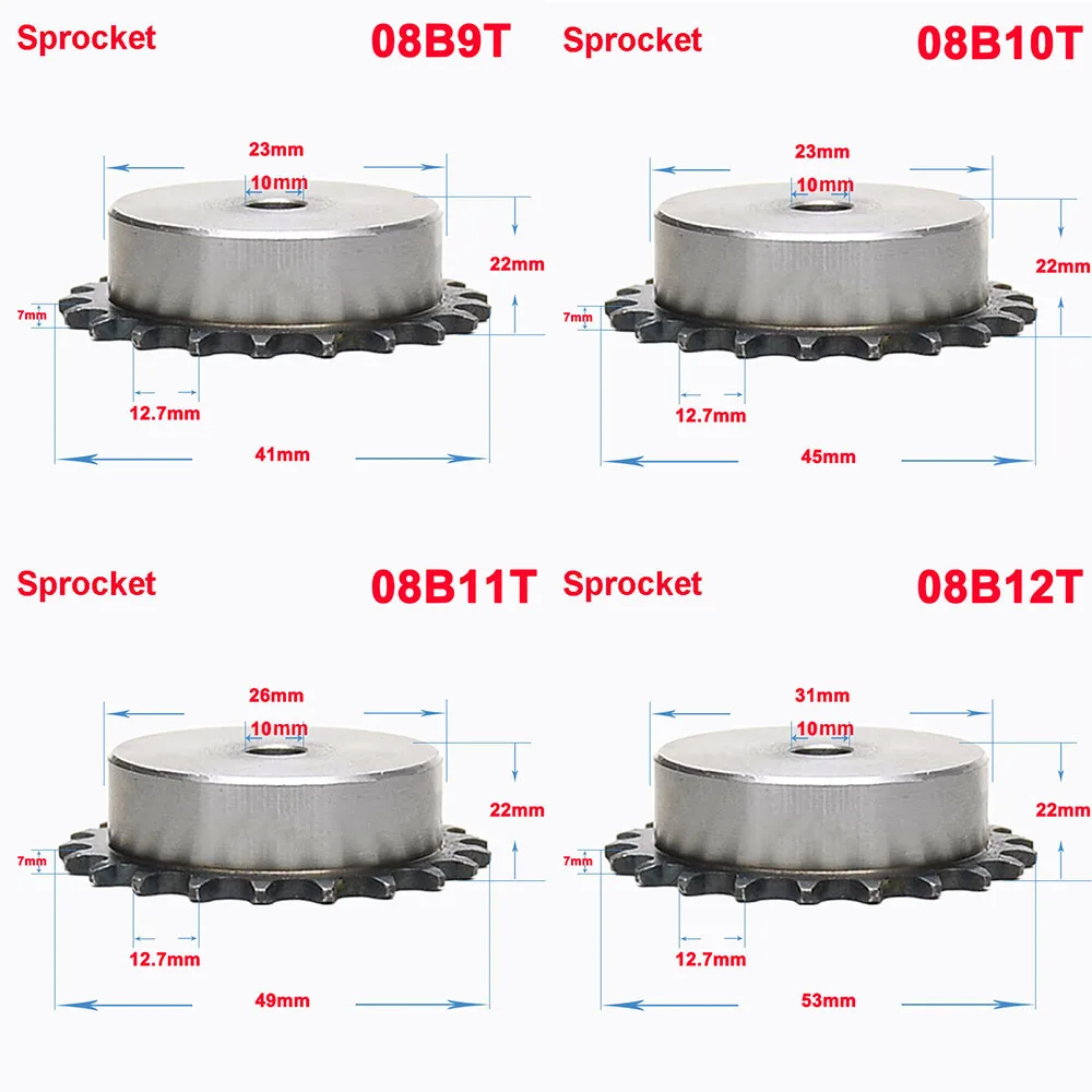 1 шт. 08B 9 зубцов до 24 Звездочка колесная цепь Шестерня промышленная A3 сталь