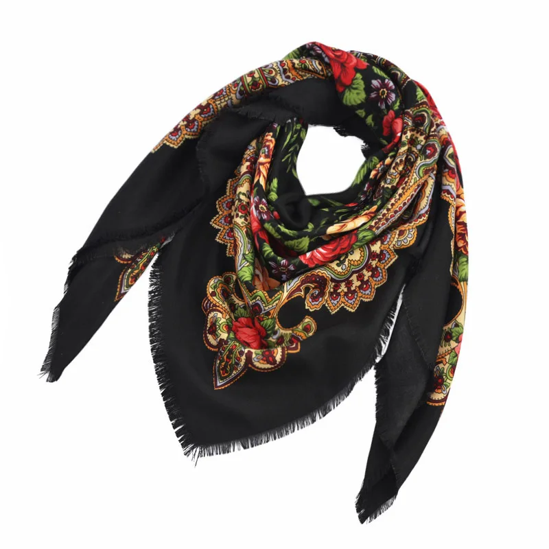 Роскошные квадратные одеяла большого размера с принтом 100*100 см Женский хлопковый