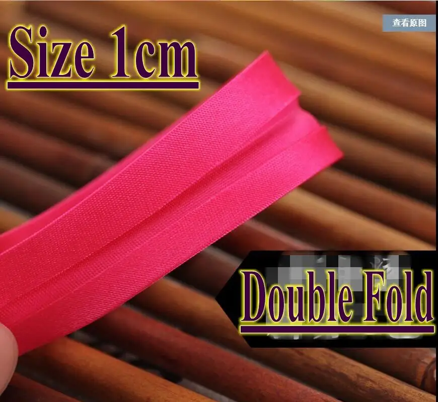 Polyester Satin Bias Tape Double Fold Size 1cm 80meter. Binding fold sewing edge material accessories DIY hand | Дом и сад