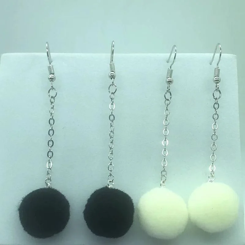 

2020 women's earrings spherical hair ball pendants creative tassel long earrings earrings pendants ladies gifts