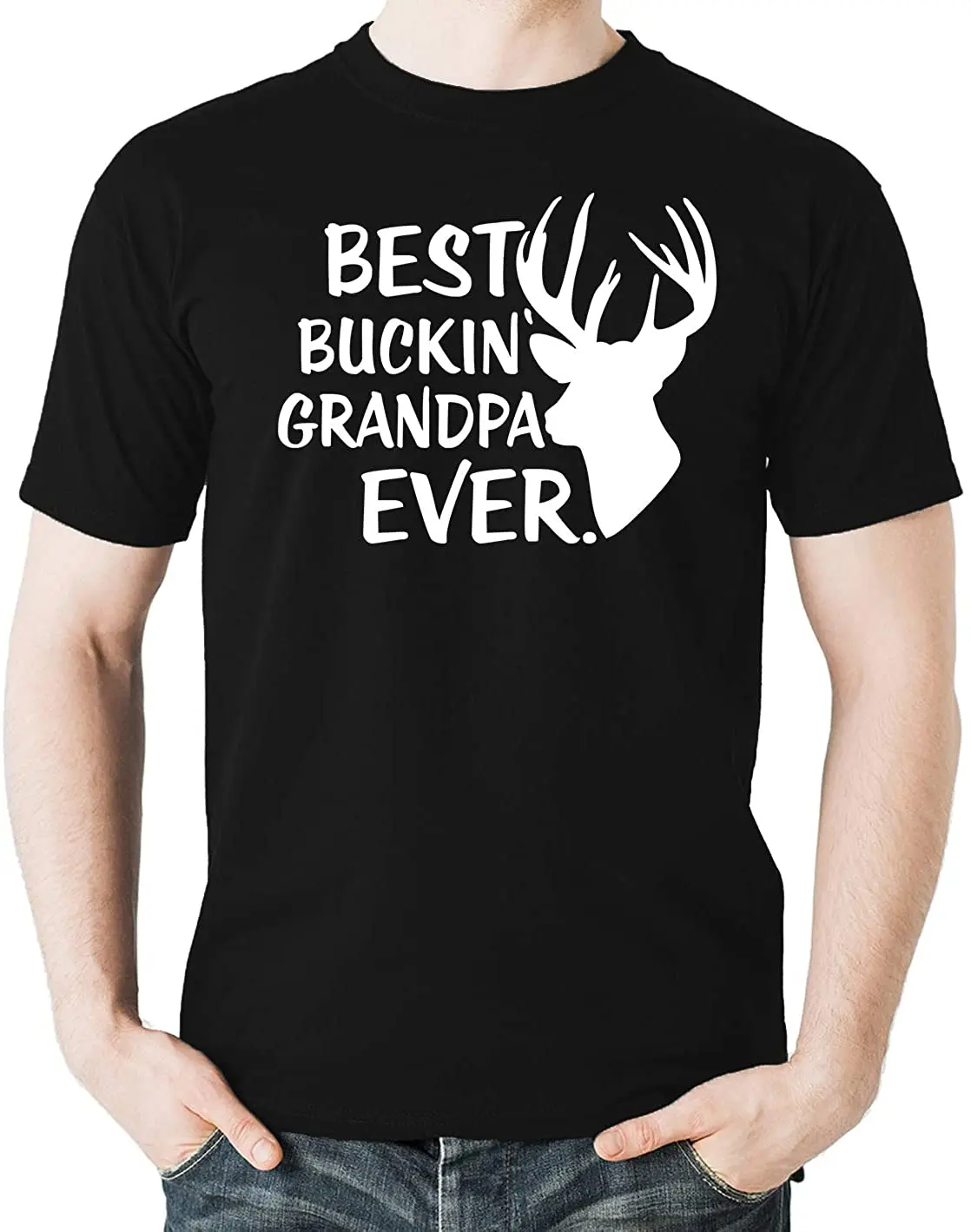 

Best Buckin' Grandpa Ever Fathers Day Funny Gift for Dad, Husband, Papa Men's T-Shirt