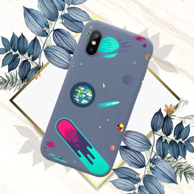 

Cartoon planet Phone Case Candy Color for iPhone 11 12 mini pro XS MAX 8 7 6 6S Plus X SE 2020 XR