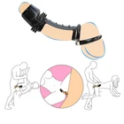 Силиконовый страпон с многоразовые насадки на пенис рукавом для задержки эякуляции устройство верности замок сперма мастурбатор секс-игрушки для мужчин Вагина