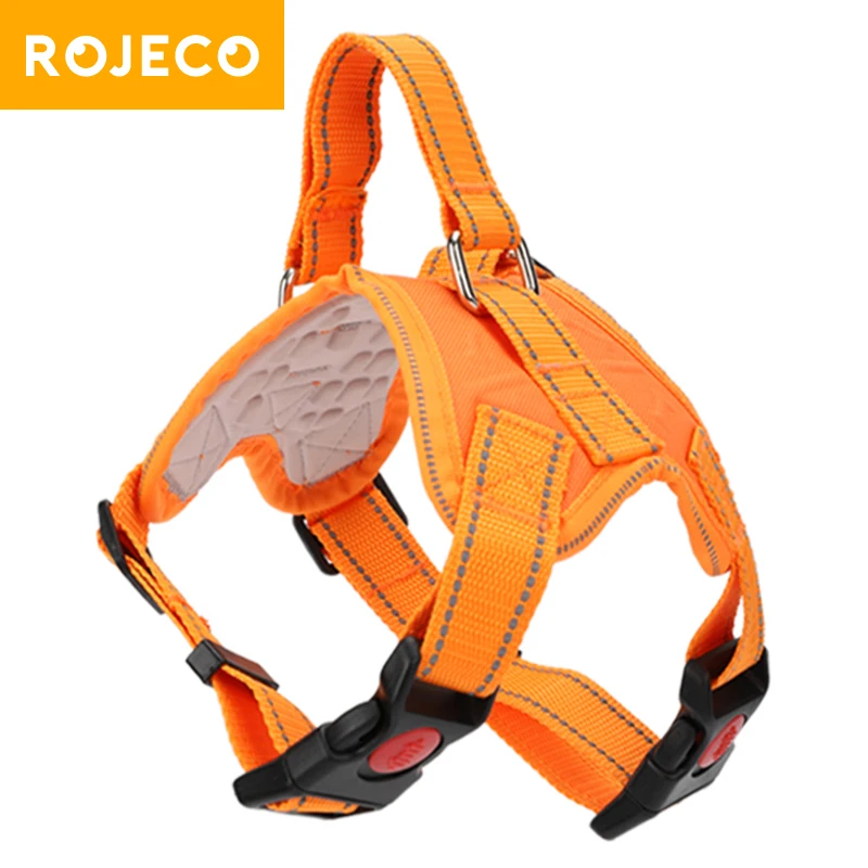 

ROJECO Dog Harness Reflective Breathable Pet Harness for Small Medium Large Dogs Adjustable Outdoor Dog Vest Harnesses Supplies