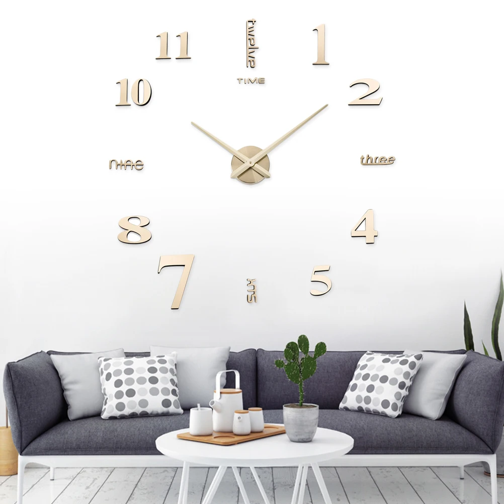 Большие часы креативные сделай сам персональные бесшумные простые настенные