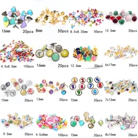 mix heart star shape number rhinestone studs and spikes for clothes round square brads scrapbooking embellishment fastener