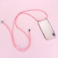 clear phone case for samsung galaxy s21 s20 plus ultra s10 s9 s8 s 21 note 20 10 9 8 case with strap chain cord lanyard cover