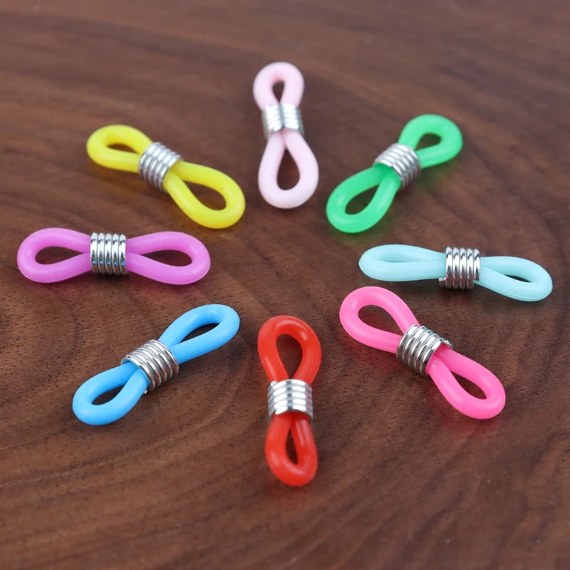 

50pcs Colorful Eyeglasses Spectacles Chain Glasses Retainer Ends Rope Sunglasses Cord Holder Strap Loop Connector Glasses Ring