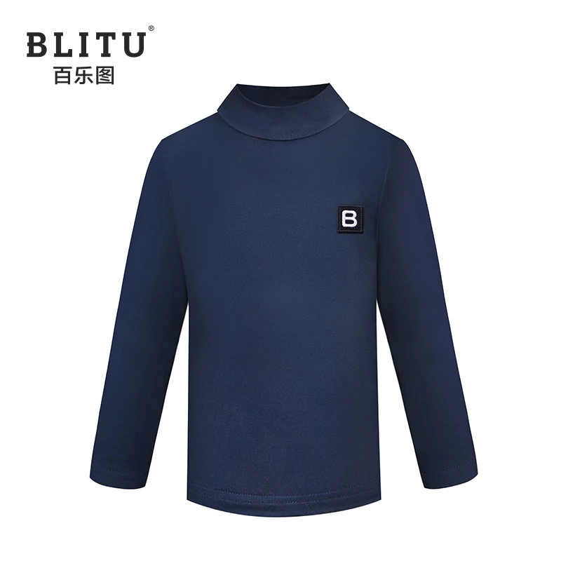 

BLITU Children's Shirt Padded Bottoming Shirt Boy Girl Autumn Winter Warm Underwear Golf Long-sleeved Sportswear for Kids 골프웨어