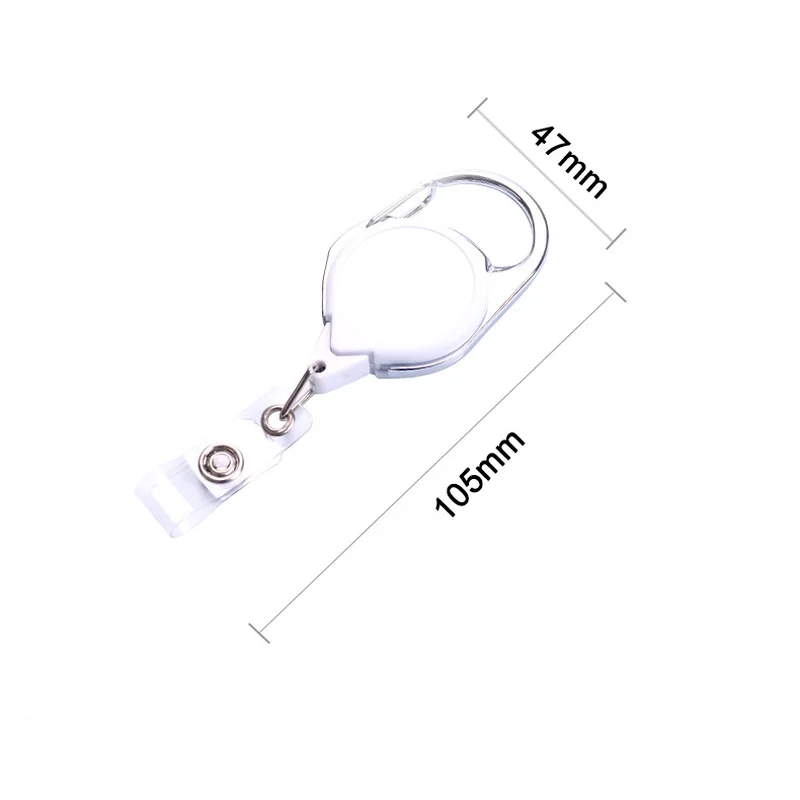 

1 PC Women Men Credit Card Holder Clip Students Bus ID Card Badge Holder Keychain