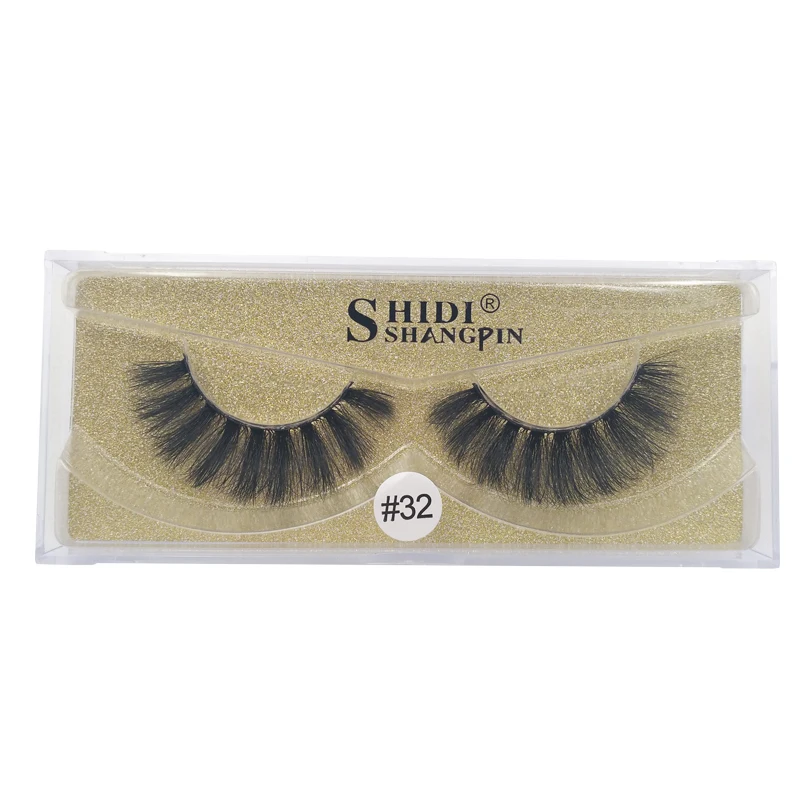 32G SHIDISHANGPIN, 1 коробка, норковые накладные ресницы, натуральные, длинные, 3D, норковые ресницы ручной работы, 3D накладные ресницы, объемный макияж, полная полоска, ресницы - Цвет: 32G