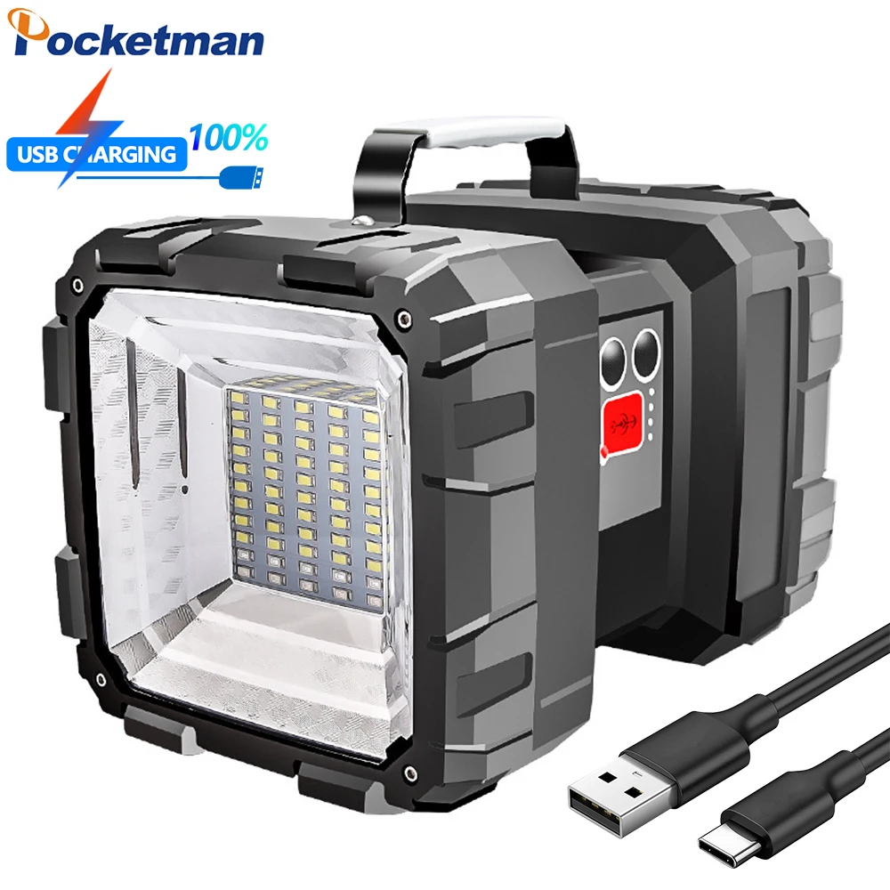 Светодиодный рабочий светильник L2 перезаряжаемый от USB 35 * SMD светодиодный/XHP70 + 45