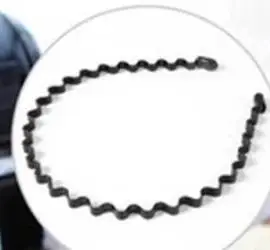 Обруч для волос унисекс модный обруч с волнистыми волосами черный/золотой цвета