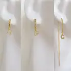 HECHENG ,1 шт., буква маленькая серьга-кольцо, оптовая продажа, CZ Начальная линия уха, DIY персонализированные именные ювелирные аксессуары