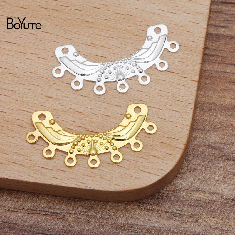 

BoYuTe (200 Pieces/Lot) 25MM Metal Brass Stamping Connector Charms for Jewelry Making Diy Hand Made Accessories