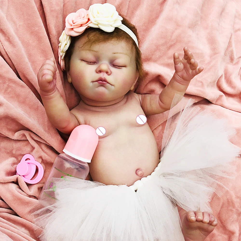 

High quality bebe reborn doll full silicone vinyl body real soft touch Amazing hand Painting reborn baby doll toys gift