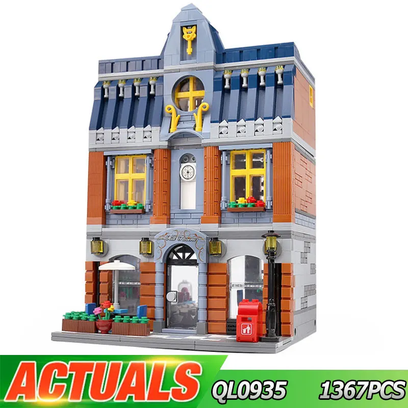 

QL0935 Creative Stretview MOC The Hill Tavern Set Modular Building Blocks Bricks Children Toys Gifts For Child